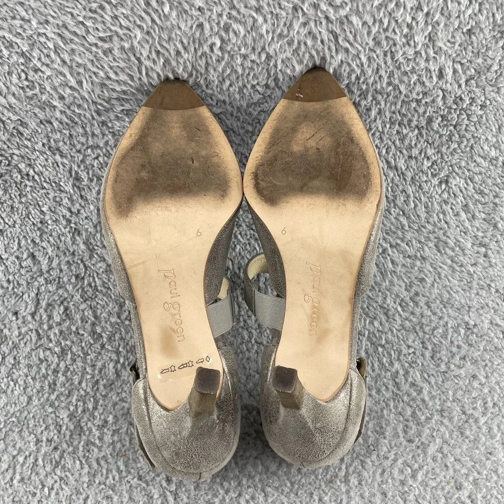 Paul Green Nicolette Pump Heels Women's 6‎ Metallic Bronze Leather Corpcore Chic